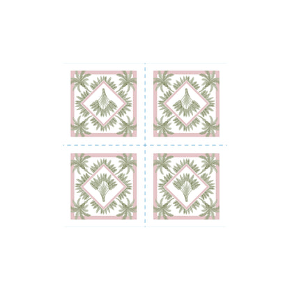 Pink Palm Cocktail  Napkins (Pack of 25)