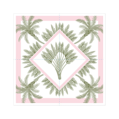 Pink Palm Napkins (Pack of 25)