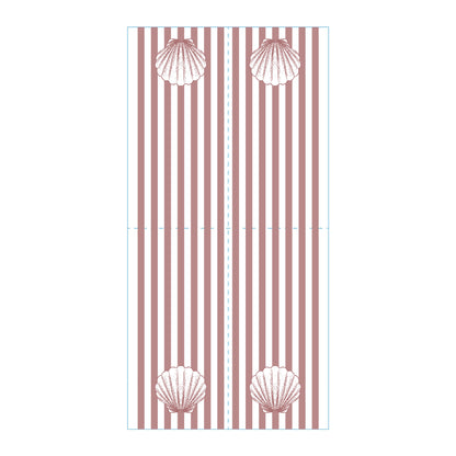 Shell Blue Skinny Napkins (Pack of 25)