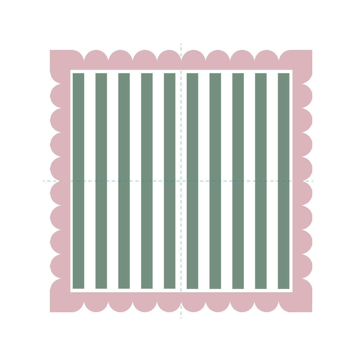 Scallop &amp; Stripe - Blue &amp; Yellow Napkins (Pack of 25)