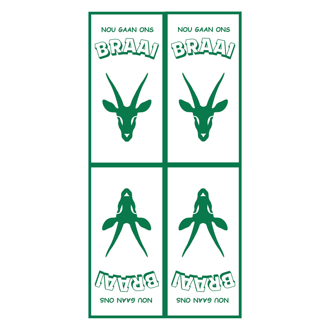 Braai - Nou Gaan Ons Braai Skinny Napkins (Pack of 25)