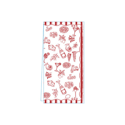 Italy Blue Skinny Napkins (Pack of 25)