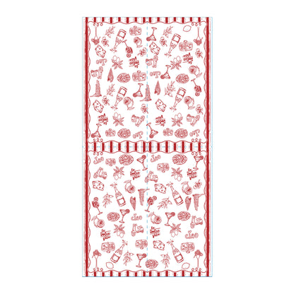 Italy Red Skinny Napkins (Pack of 25)