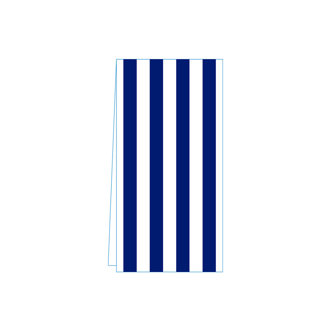 Stripe Blue Skinny Napkins (Pack of 25)