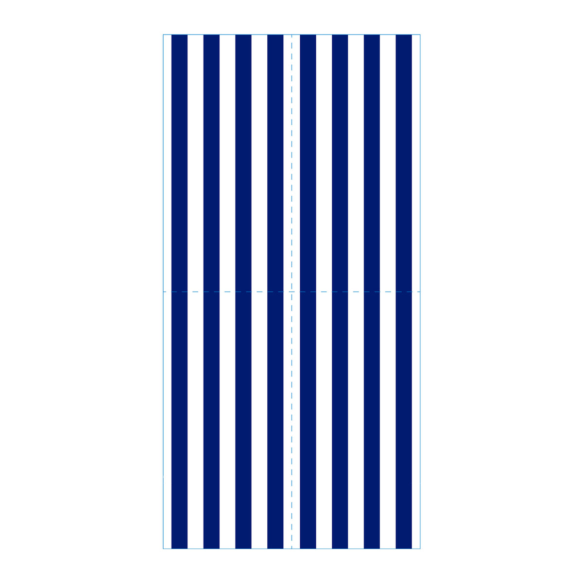 Stripe Blue Skinny Napkins (Pack of 25)