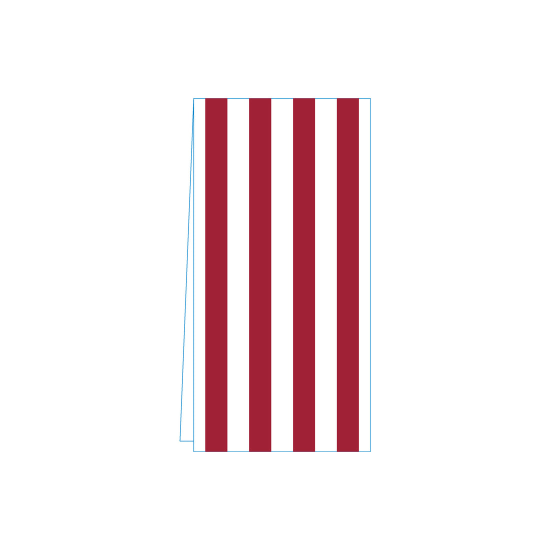Stripe Red Skinny Napkins (Pack of 25)