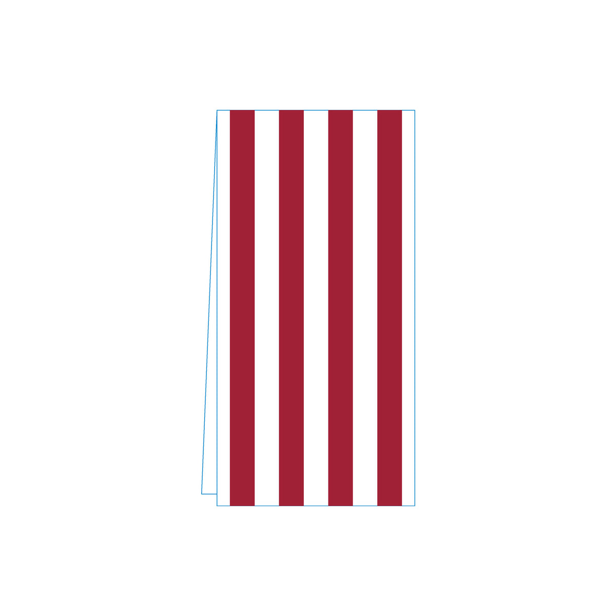 Stripe Red Skinny Napkins (Pack of 25)